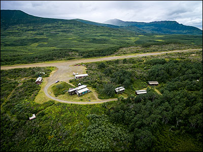 Painter Creek Lodge from the air